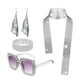 thumbnail image 1 of Naiovety Gafas de lentejuelas brillantes, accesorios deslumbrantes para disfraces de discoteca que hacen que parezcan aún más deslumbrantes. Kits de decoración para fiestas conjunto 8, 1 of 6