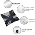 thumbnail image 4 of ARISTURING Geometric Circle Pillow Cover Blue Gray Black Lines Graffiti Decor Cushion Cover for Car Couch Sofa Modern Abstract Simple Style Cushion Case for Men Set of 2, 4 of 6