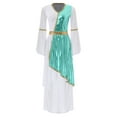 thumbnail image 3 of MSemis Costume Grec pour Femmes Robe Classique Toge Ajustée Robe de Princesse Romaine Costumes d'Halloween Bleu Ciel P, 3 of 5