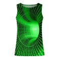 thumbnail image 2 of Tawop Mens Tank Tops Round Neck Sports Printed Sleeveless Casual Mens Tank Top Tank Tops for Men Green M, 2 of 4