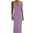 thumbnail image 3 of VISgogo Vestido Delgado para Mujer Color Sólido Cruzado Hombro Diseño Punto Versátil Elegante Vestido de Cóctel VISgogo moda, 3 of 9