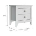 thumbnail image 4 of DEPOT E-SHOP Oasis Nightstand, Two Shelves, Four Legs, Countertop-White, For Bedroom, 4 of 5