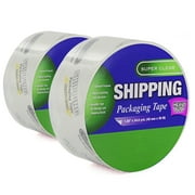 1.88" x 54.6 Yards Super Clear Versatile Packing Tape (2 Pack) -by Emraw