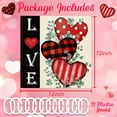 thumbnail image 4 of Valentines Shower Curtain Bathroom Decor Red Love Hearts with 12 Hooks 72 x 72 Inches, 4 of 6