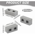 thumbnail image 2 of 1Set 60Pcs Mini Polymer Clay Bricks Dollhouse Furniture Accessories Dark Gray 28.5x14x9mm, 2 of 6