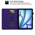 thumbnail image 4 of GSFY Case for 2024 iPad Air 11 Inch 6th Gen (M2), Smart PU Leather Wallet Stand Protective Shell Auto Sleep Wake for iPad Air 11 6th/ iPad Air 10.9 4th &5th/ iPad Pro 11 (2018-2022), Purple LX, 4 of 8