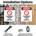 thumbnail image 3 of Flammable Vapors No Smoking OSHA Danger Rigid Plastic Sign 24 Inch x 18 Inch - 5 Pack, 3 of 8