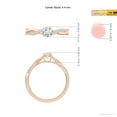 thumbnail image 6 of ANGARA Natural 0.33 Ct. Diamond Solitaire Engagement Ring in 14K Rose Gold for Women (Ring Size: 3.5), 6 of 11