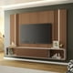 thumbnail image 1 of Panel de TV Empire con Iluminación LED y Almacenaje | Diseño Curvo | Puertas Deslizables | Castaño/blanco hueso | Para Pantallas hasta 85”, 1 of 4