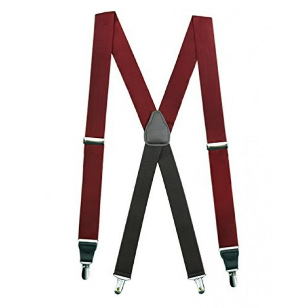 Hold'Em Hold'Em 100 Silk Suspenders For Men X Back Fancy Solid Clip End Dress Suspender