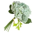 thumbnail image 2 of OUSITAID Rose Artificial Flower Cloth Flower Home Decoration DIY Simulation Bonquets  Light Blue, 2 of 7