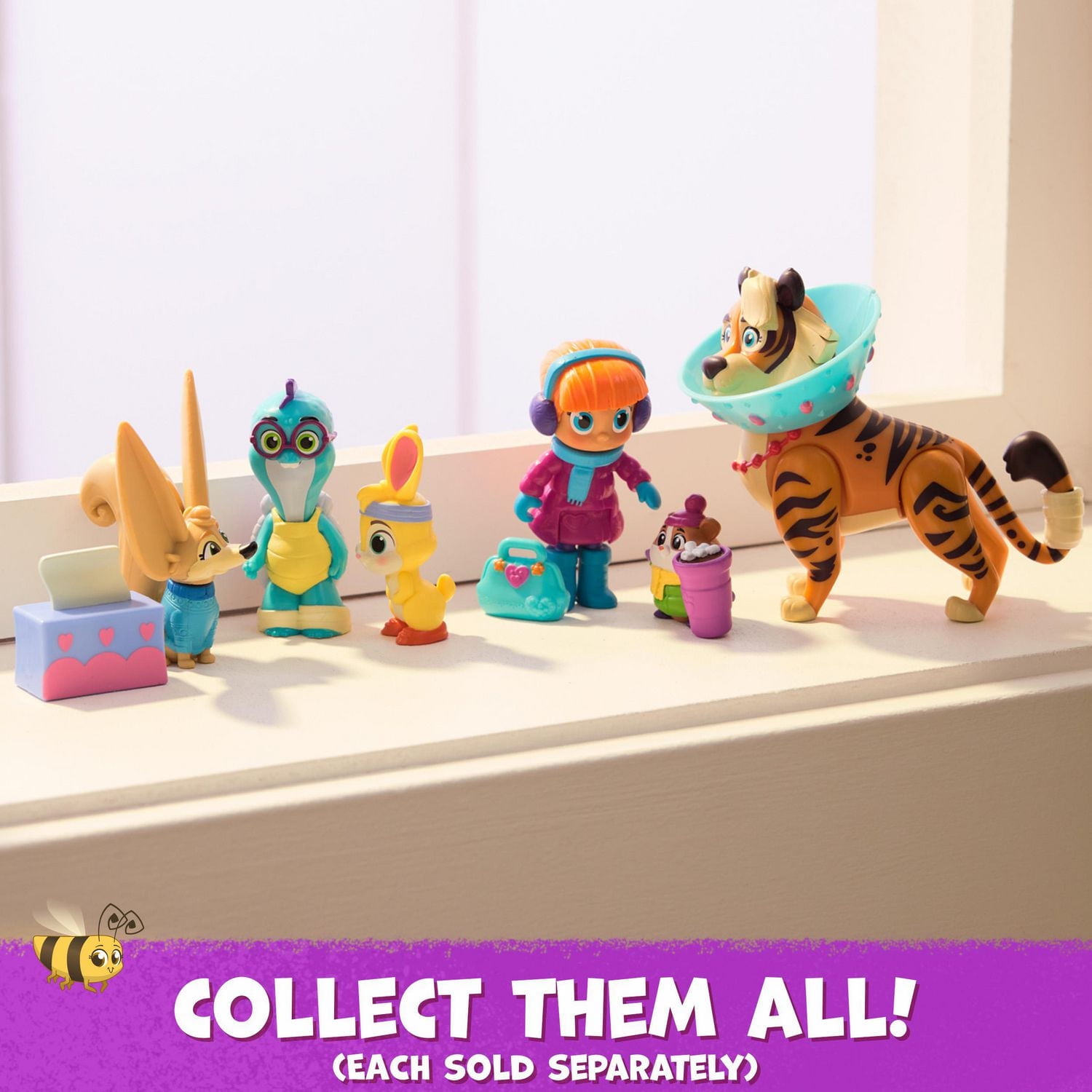 Vida la Véto, Coffret Diagnostic hivernal avec figurines articulées Vida et Popcorn et mallette de vétérinaire de Vida, jouets pour filles et garçons à partir de 3 ans