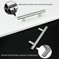 thumbnail image 4 of Goldenwarm 20 Pack Brushed Nickel Cabinet Drawer Handles for Kitchen Door Dresser Bathroom Wardrobe Hardware, 3-3/4in Hole Centers, 4 of 5