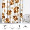thumbnail image 6 of LALILO Hibiscus Beige Shower Curtain, Flowers, 72x72 Inch, 12 Hooks, 6 of 6