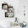 thumbnail image 7 of Kaboon Wall Mount Cube Shelf Set of 3,19.75x12.5x7.75, Model-Cube-Shelf, Eucalyptus, 7 of 7