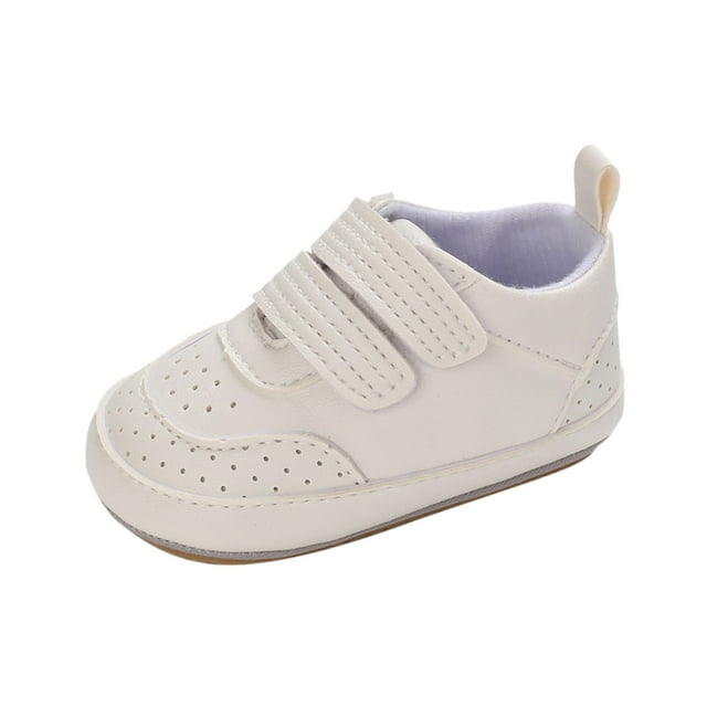 XDZJLR Infant Sneakers Spring And Autumn Children Toddler Boys Girls Flat Bottom Non Slip Comfortable Double Hook Loop Solid Color Style Sneaker