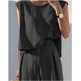 thumbnail image 3 of HLSOHJP Women's Linen Pants Suit Casual Sleeveless Tank Top Flowy Wide Leg Trousers Two Piece Matching Set Lounge Outfit, 3 of 4