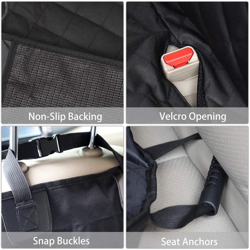 Machine Washable Middle Seat Belt Capable,Universal Size Fits for Cars Trucks and SUVs LETTON Dog Car Seat Covers Heavy Duty and Nonslip Back Seat Bench Protector