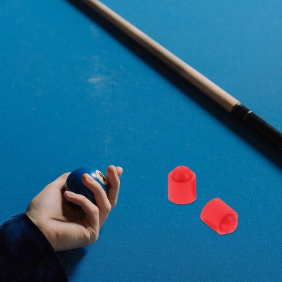 WHAMVOX 10 PCS Billiard Cue Bottom Cover Bumper Pool Table Parts Red