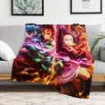 thumbnail image 6 of Demon Blanket Slayer Flannel Throw Blankets Soft Pile Cozy Plush Throw Blanket for All Seasons, 3D Printed Warm Blanket for Sofa Beds Home Decor, 6 of 10