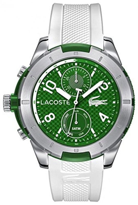 lacoste men's green watch