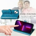 thumbnail image 2 of for iPhone 14 Plus PU Leather Flip Wallet Case, Cat Dog Cartoon Cute Style with ID Card Holder Phone Cover Case for Apple iPhone 14 Plus MG Blue, 2 of 14