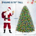 thumbnail image 2 of 7.5FT Prelit Noble Fir Artificial Christmas Tree, 600 Multicolor LED Lights, 9 Lighting Modes, 2200 Tips, Hinged Branches, Foot Pedal Switch, Metal Stand, Full Fluffy Christmas Tree, 2 of 8