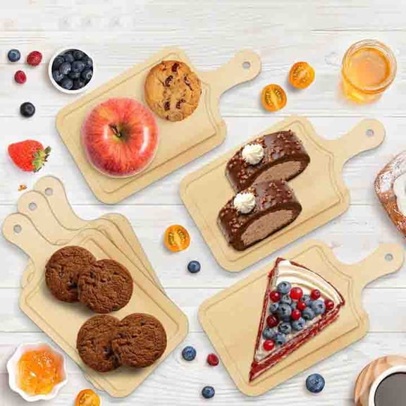 Bridal Shower Prizes for Game Winners, Bamboo Mini Cheese Board Set with Knife Fork and Present Box, Charcuterie Board for Party Wedding Guests Present