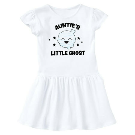 

Inktastic Cute Auntie s Little Ghost with Stars Gift Baby Girl Dress