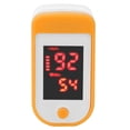 thumbnail image 1 of Oxímetro de pulso de dedo, medidor de oxígeno en sangre, sensor de monitor, medición de SpO2 en la punta del dedo, monitor de saturación de oxígeno, color naranja, 1 of 14