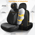 thumbnail image 5 of HQBQBUG 2 Front Car Seat Covers Fit for Hyundai Santa Fe 2009-2025 Faux Leather Seat Covers Breathble Waterproof Automotive Seat Cushion Black,2 Front Seat, 5 of 6