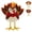 B, variant on Fabric Turkey Bird Desktop Figurine Soft Tabletop Fall Home Mantel Seasonal Centerpiece Decor