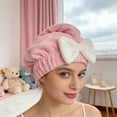 thumbnail image 5 of Super Absorbent Hair Towel Wrap for Wet Hair, 2026 New Microfiber Hair Towel Wrap Women Quick-Drying Hair Towels, Soft Bow Tie Wet Hair Towels Wrap for Women Accessories (Red, 10.7inch), 5 of 6