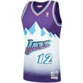thumbnail image 2 of Men's Mitchell & Ness John Stockton Purple Utah Jazz Hardwood Classics Swingman Jersey, 2 of 3