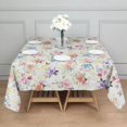 thumbnail image 3 of Pioneer Flower Floral Print Pattern Square Tablecloth,Waterproof Square Table Cover,Wipeable Spillproof Washable Table Cover for Home Kitchen Party Decor 42"X42"(107x107cm), 3 of 6