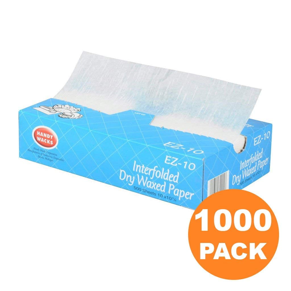 Zielig sirene Geschikt 500 Interfolded Food and Deli Dry Wrap Wax Paper Sheets with Dispenser Box,  10 x 10.75 Inch [500 Pack] - Walmart.com