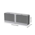 thumbnail image 3 of Bathroom Laundry Soap Box Dormitory Soap Box Wall-Mounted Double-Compartment Drainable Soap Box With Renovate Lid No Drilling Required, 3 of 6