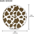 thumbnail image 3 of Coolnut 60" Cow Round Tablecloth, Waterproof Spillproof Polyester Fabric Table Cover with Zipper Umbrella Hole for Outdoor Patio Garden Dining Party, 3 of 7