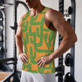 thumbnail image 5 of Cauagu Cactus 2 Print Men's Sleeveless Muscle Shirts,Tank Tops Quick Dry Workout Tank Top Gym Muscle Tee Fitness Bodybuilding T Shirt for Men-XX-Large, 5 of 7