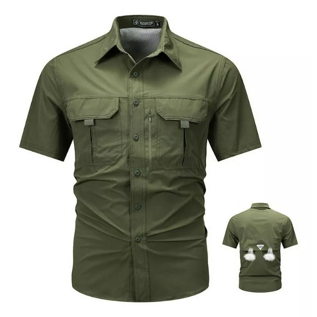 Hombres Pesca Upf 50+ Impermeable Camisas De Manga Larga