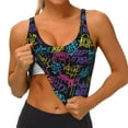 thumbnail image 4 of Lsque Graffiti Art Printed Women'S Sports Bra, Compression, Moisture Wicking, High-Impact Sports Bra For Women,Supportive sports bra-XX-Large, 4 of 9