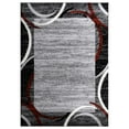 thumbnail image 5 of Modern Area Rug with Classic Border Design for Living Room in Red - 6'7" x 9'2" (6'x9'), 5 of 5