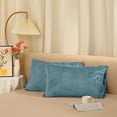 thumbnail image 6 of Unique Bargains Envelope Closure Durable Velvet Pillowcases (2 Count) Blue Queen, 6 of 6