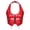 Red, variant on Women PVC Wet Look Leather Bustier Corset Bra Top Halter Neck Cropped Vest Zipper Crop Top Clubwear Pink L