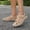 Khaki, variant on Women's Summer Closed Toe Sandals,Comfort Woven Boho Non- Orthopedic Ankle Strap Beach Shoes, Comfortable Hollow Out Sandal with Arch Support