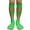 Bright Green / Bright Pink, variant on Cotton 4 Stripes Knee High Bright Green Softball Baseball Sports Tube Socks, Blue Medium