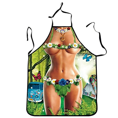 

Decor 1pc Adult Household kitchenApron Fun Printing Household Cleaning Apron