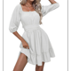 thumbnail image 2 of Vestido Informal de para Mujer, con Mangas Largas Tipo Farol, Cintura Alta y Lazo en la Espalda, Corte A. L, 2 of 9