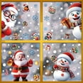 thumbnail image 4 of 6-Sheet Christmas Window Clings - 3D Double-Sided Static Stickers with Snowman, Santa, Snowflake & Tree Designs for Glass Windows & Mirrors (Multicolor), 4 of 8