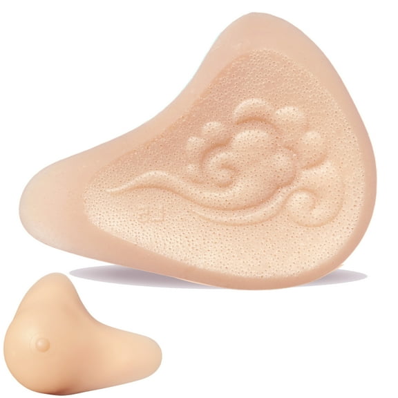 BIMEI One Piece Lengthened Microporous Mastectomy Prosthesis Women Bra Enhancer Inserts Breast Surgery Lightweight Silicone Breast form,Left,L4